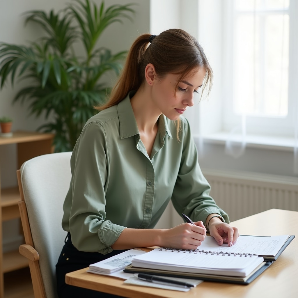 Assistente di accompagnamento che aiuta anziano con documenti