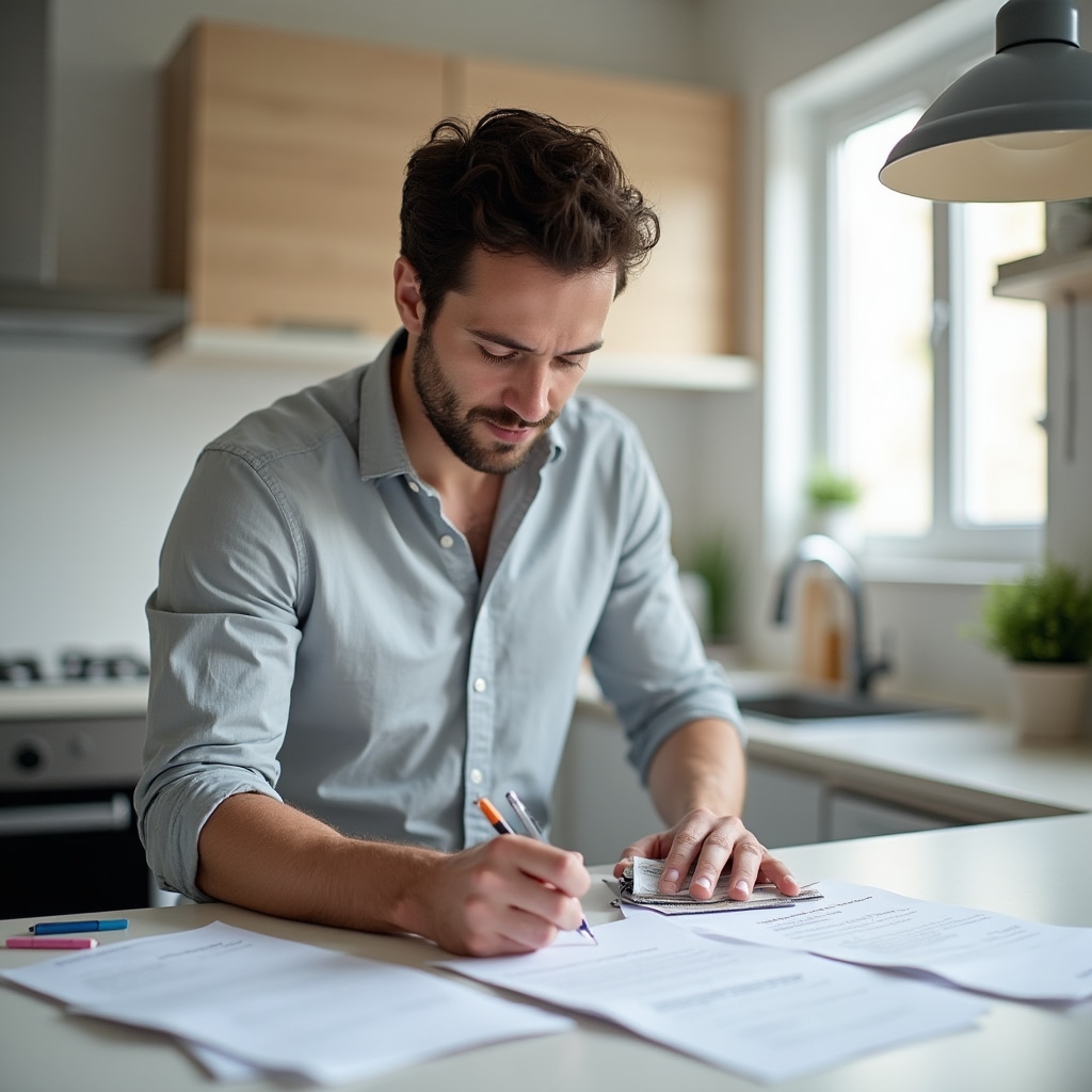 Accompagnatore che prepara documenti e controlla un percorso su mappa